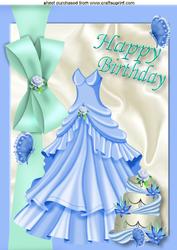 Mint Green & Blue Dress & Cake A4