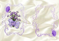 Lilac Flowers with Butterflies A5 Insert