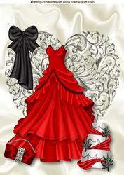 Scarlet Red Dress, with Cake A4