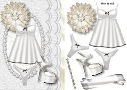 Pretty White Lingerie, on Scalloped Edge