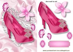 Pink Diamond Shoes, with Butterflies