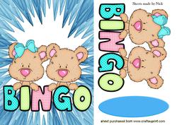 Cute Little Teddie's Playing Bingo