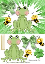 Little Frog with Bumble Bees