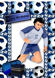 Footballer in Blue! A4