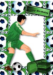 I Love Football! in Green Frame A4