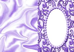 Elegant Purple Flourish A5 Insert with Pearl Frame