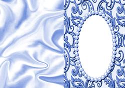 Elegant Corn Flower Blue A5 Insert with Pearls