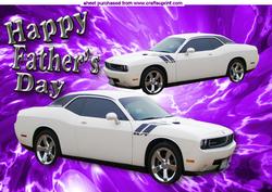 White Car on Purple Abstract Background A4
