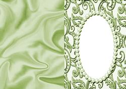 Elegant A5 Insert/topper with Pearls in Sage