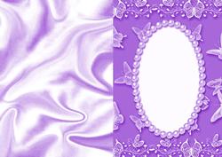Elegant Purple Butterfly and Pearls A5 Insert