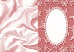 Elegant Butterfly & Pearl A5 Insert in Rose
