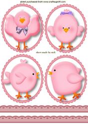 Pink Tweety Pie Bird Toppers