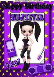 Teenager with Attitude in Purple Star Frame A4