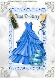Time to Party! Dress in Turquiose, Cake, and Champers, A4