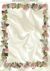 Frame of Pink Roses A4 Insert