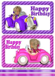 Girl in Vroom Vroom Sports Cars Toppers