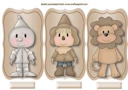 Dorothy's Friends, Tinman, Scarecrow & the Lion, Toppers