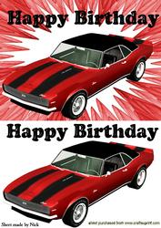Red Sports Car, for Birthday