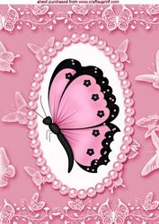 Pretty Butterfly, in Pearl Butterfly Frame A4