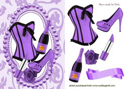Pretty in Purple Basque, Rose & Champagne