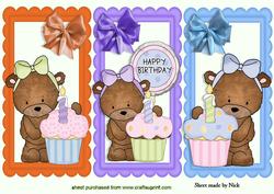 Little Teddy Toppers with Cakes