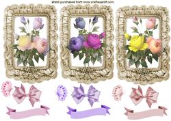 Pretty Rose Toppers in Frill Frames