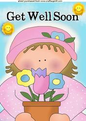 Get Well Card with a Sunny Face, A4