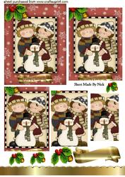 Children Playing with a Snowman, Pyramids
