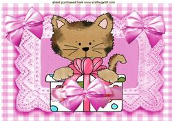 Little Kitty with Present, A4