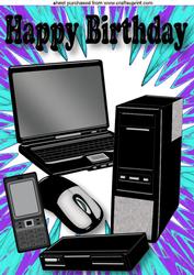 Purple/turquiose, Computer Etc A4