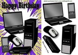 Laptop, Mobile with Purple/yellow Abstract