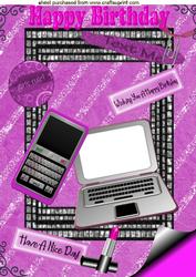 Pink Mobile, , Lippy and Laptop, A4