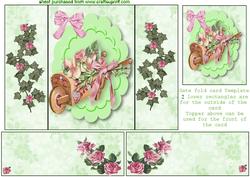 Wheelbarrow of Roses and Ivy, Small Gatefold