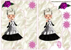 Little Lady on Satin Scalloped Envelope