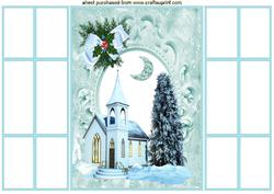 Church with Blue Bells, French Gatefold