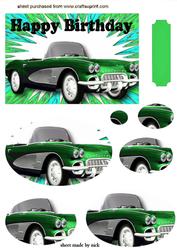 Green Corvette,oval Pyramids