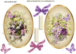 Pretty Flower Basket Toppers