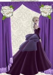 Elegant Lady in Gown with Drapes, A4