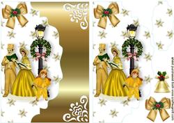Carol Singers, on a Scalloped Envelope