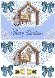 Nativity on a Scalloped Envelope