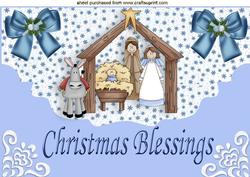 Christmas Blessings, Nativity, A4
