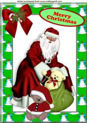 Santa with His Sack of Toys A4