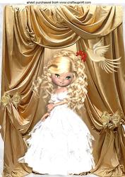 Sweet Little Lady in Gold Drapes, A4