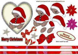 Little Bear with Red Santa Hat
