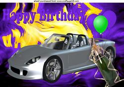 Silver Sports Car, Very Nice! with Champagne A4