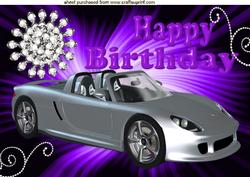 Bright Sparkling Diamonds, with Sports Car A4