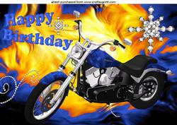 Sparkling Diamonds with a Blue Motorbike A4