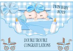 Double Trouble, Twin Babyboys A4