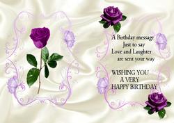 Purple Rose A5 Insert with Verse