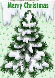 Christmas Tree with Snow, A4
